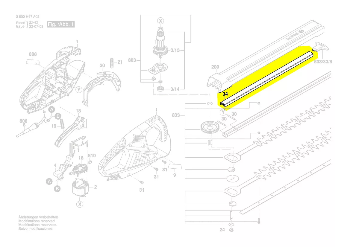 Profilé couvre-lame réf. 1 600 A02 3U6 Bosch
